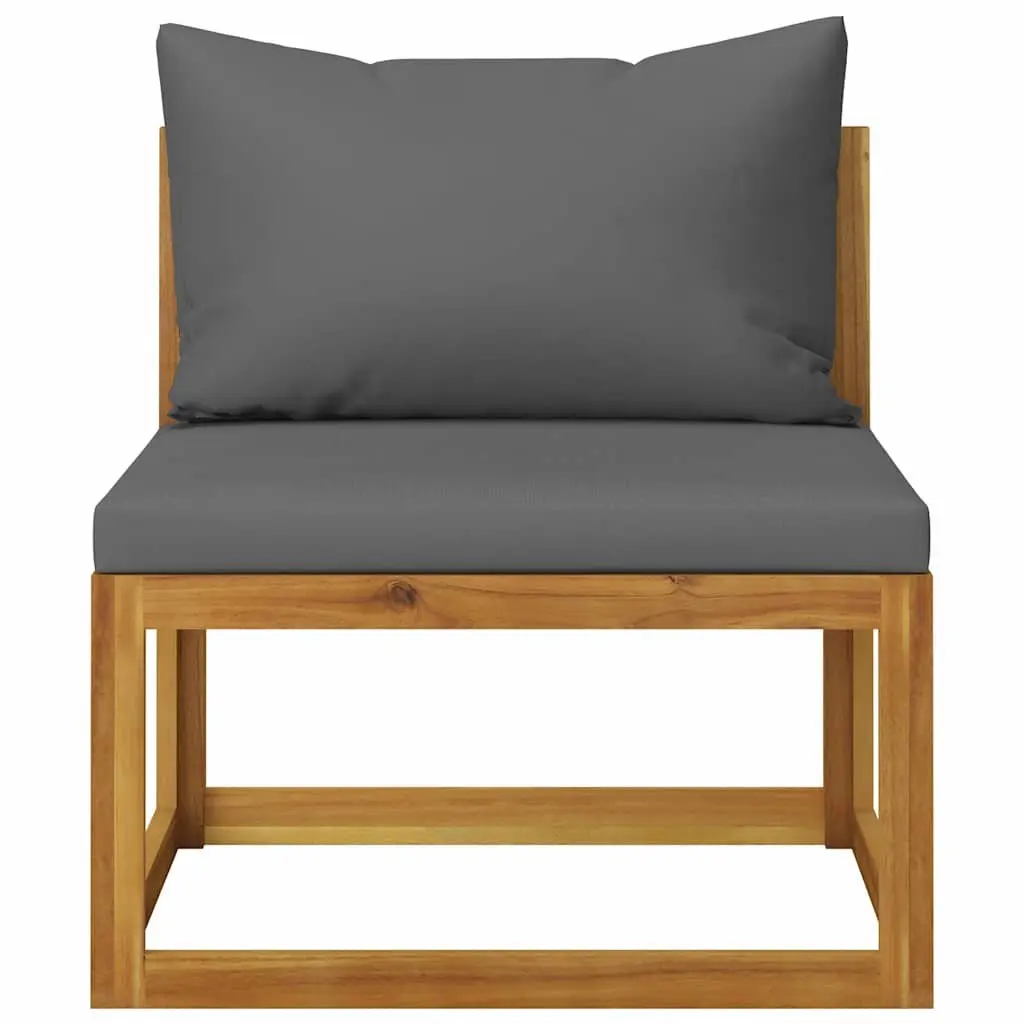 Garden Lounge Set 6 Piece Outdoor Furniture Acacia Wood Sofa Coffee Table Grey