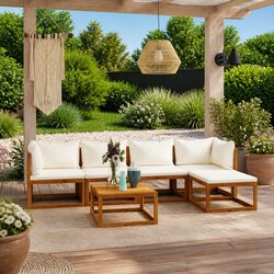 6-Piece Garden Lounge Set in Cream