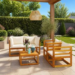 5 Piece Outdoor Lounge Set - Stylish and Functional