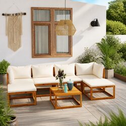 Compact and Modern 7 Piece Garden Lounge Set