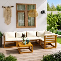 Concise 6 Piece Garden Lounge Set with Coffee Table