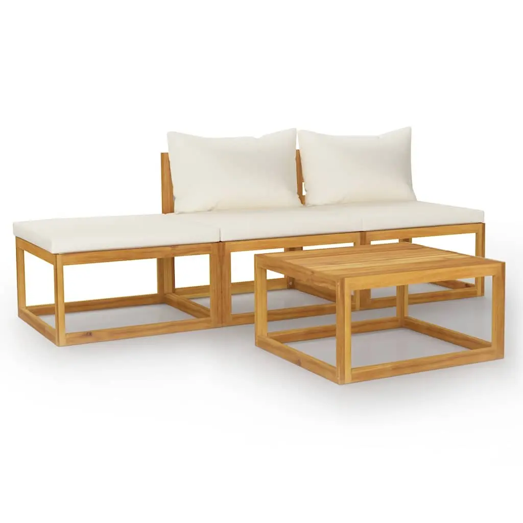 Garden Lounge Set 4 Piece Outdoor Furniture Sofa Coffee Table Patio Seating