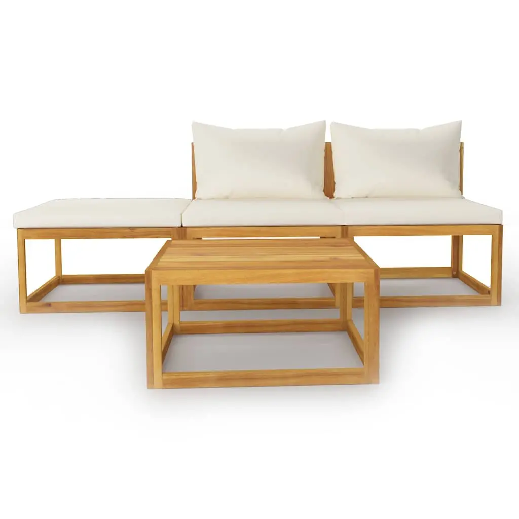 Garden Lounge Set 4 Piece Outdoor Furniture Sofa Coffee Table Patio Seating