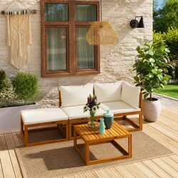 Chic Modular Lounge Set for Gardens and Patios