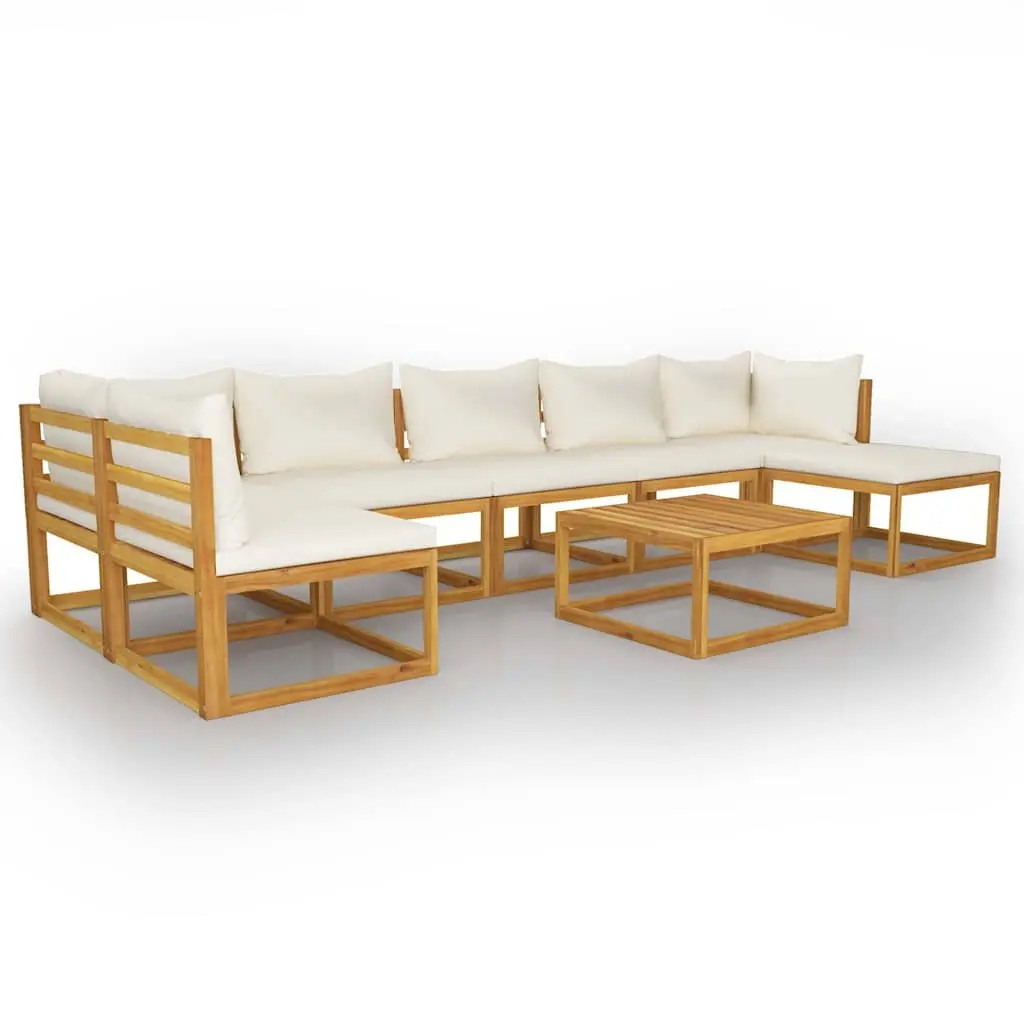 Garden Lounge Set 8 Piece Outdoor Furniture Patio Sofa with Cushions Coffee