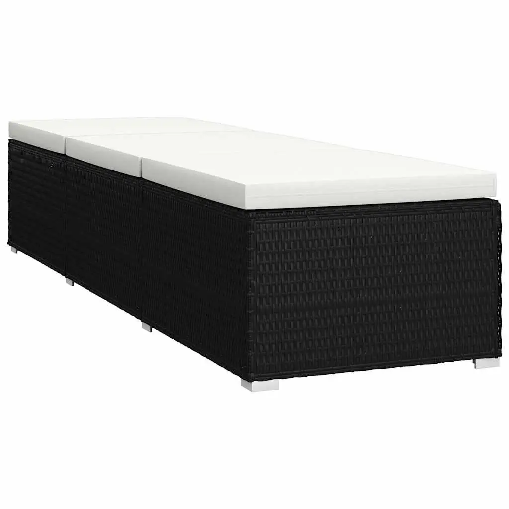 3-Piece Sun Lounger and Table Set