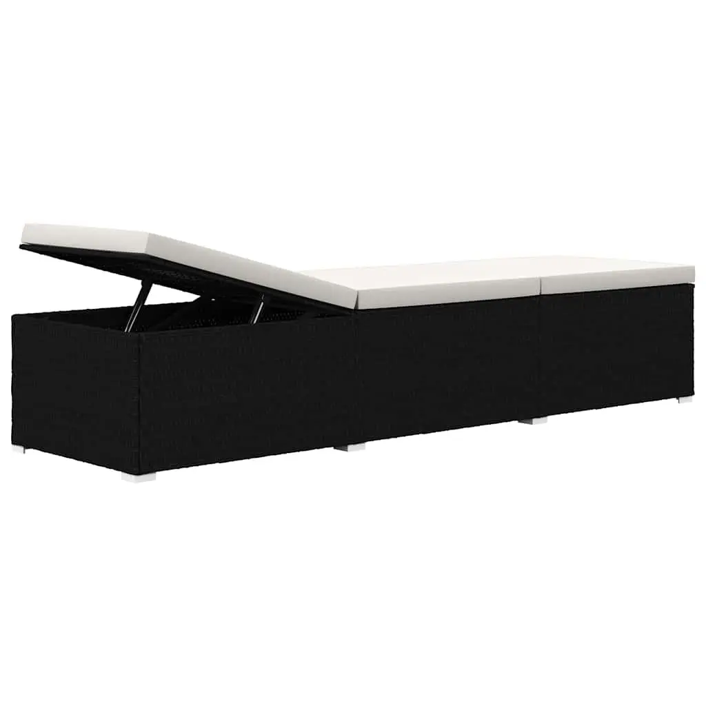 3-Piece Sun Lounger and Table Set