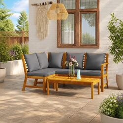 4 Piece Garden Lounge Set for Outdoor Comfort