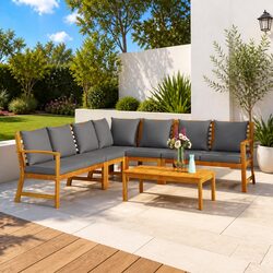 6 Piece Garden Lounge Set: Durable and Stylish