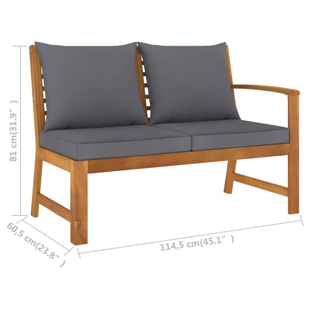 Garden Lounge Set 6 Piece Outdoor Furniture Patio Sofa Coffee Table Grey
