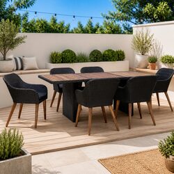 Concise 7 Piece Outdoor Dining Set for Your Patio