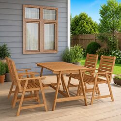 5 Piece Garden Dining Set: Strong and Stylish