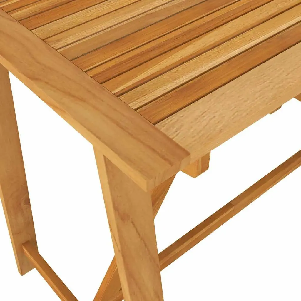 5 Piece Outdoor Bar Set Acacia Wood Stools Patio Garden Furniture Brown