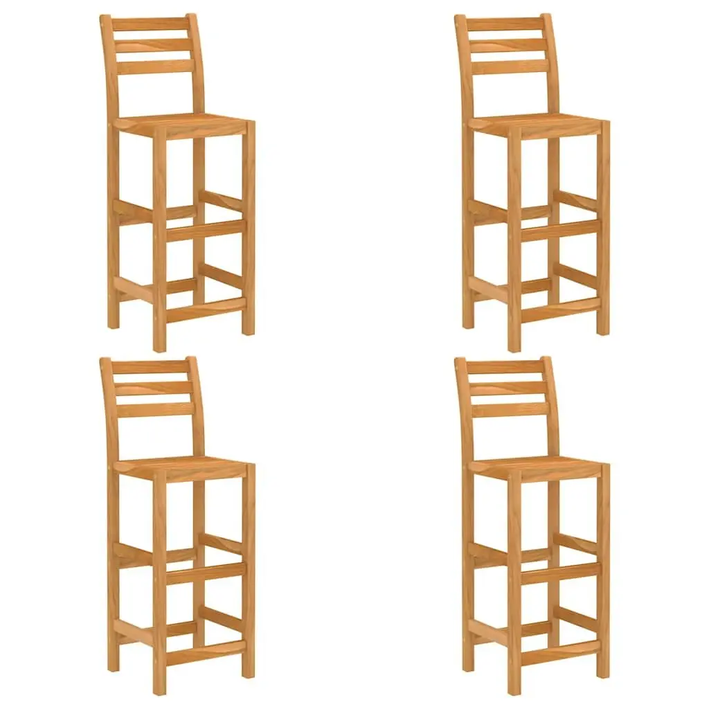 5 Piece Outdoor Bar Set Acacia Wood Stools Patio Garden Furniture Brown