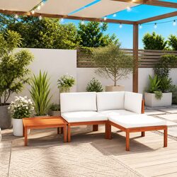 Compact 4-Piece Outdoor Lounge Set for Relaxation