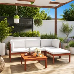 Compact and Stylish 5 Piece Outdoor Lounge Set