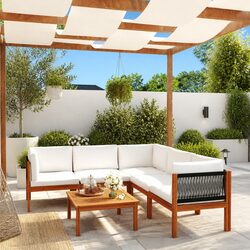 Compact and Confident 6-Piece Garden Lounge Set