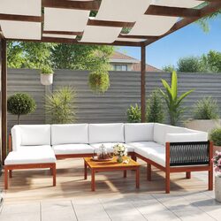 Compact and Confident 8 Piece Garden Lounge Set