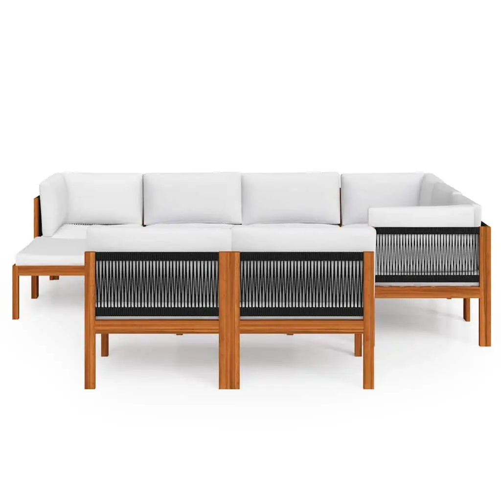 10 Piece Garden Lounge Set Outdoor Patio Furniture Rope Woven Design with