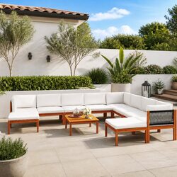 11 Piece Garden Lounge Set: Elegant and Comfortable