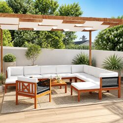 Concise 12-Piece Outdoor Garden Lounge Set