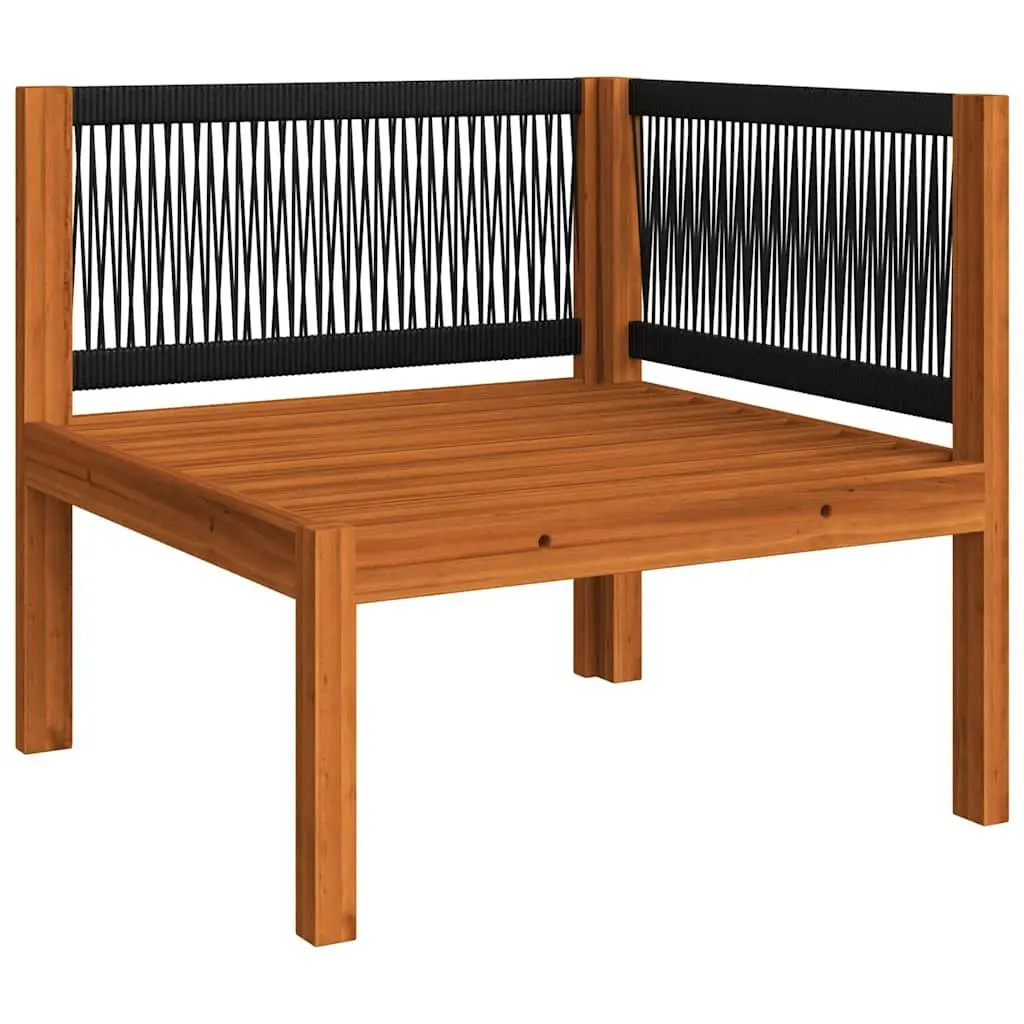 Garden Lounge Set Cream White 9 Piece Outdoor Furniture Rope Weave Wood Patio Sofa Cushions