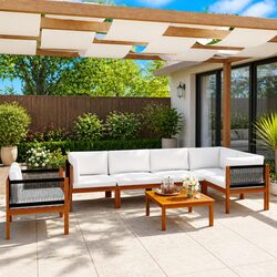 7 Piece Garden Lounge Set: Elegant and Durable