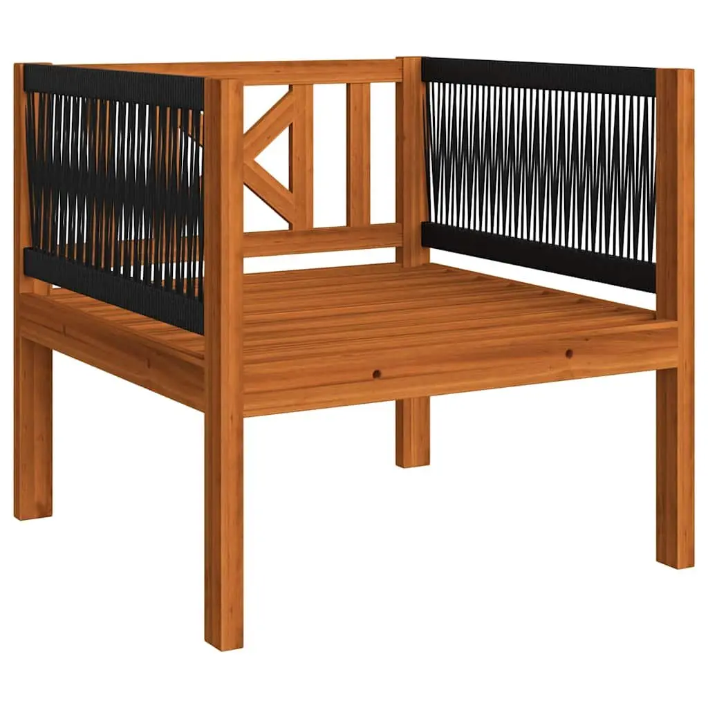 7 Piece Garden Lounge Set White Rope Backrest Outdoor Sofa with Cushions