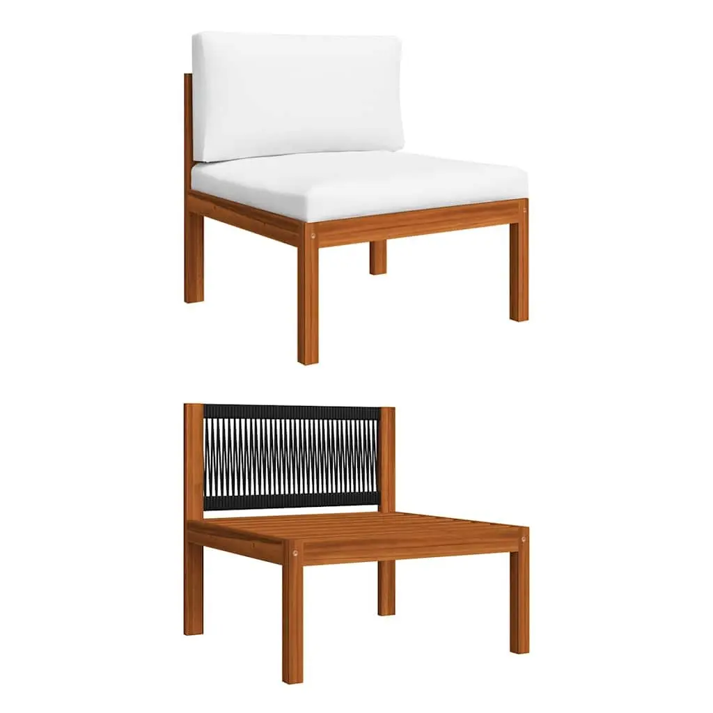 Garden Lounge Set 8 Piece Outdoor Furniture Patio Sofa with Cushions Cream