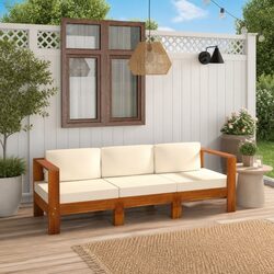 Compact 3-Seater Garden Sofa with Comfort and Durability