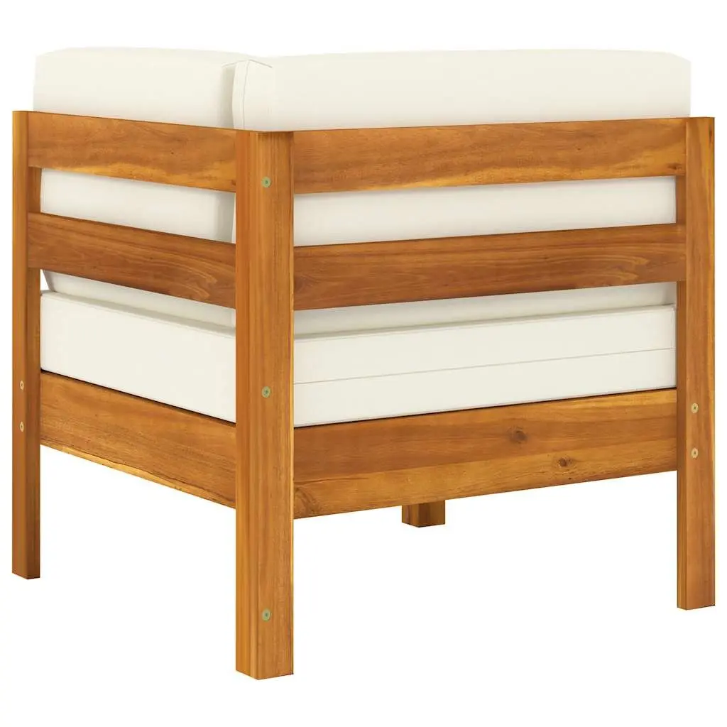 5 Piece Outdoor Garden Lounge Set with Cushions Acacia Wood Patio Furniture
