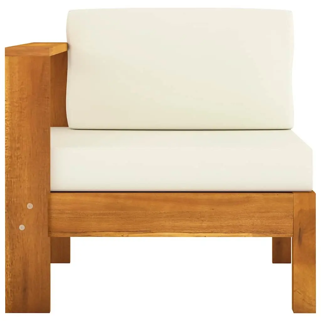 5 Piece Outdoor Garden Lounge Set with Cushions Acacia Wood Patio Furniture