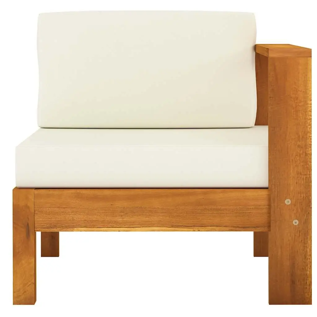 5 Piece Outdoor Garden Lounge Set with Cushions Acacia Wood Patio Furniture