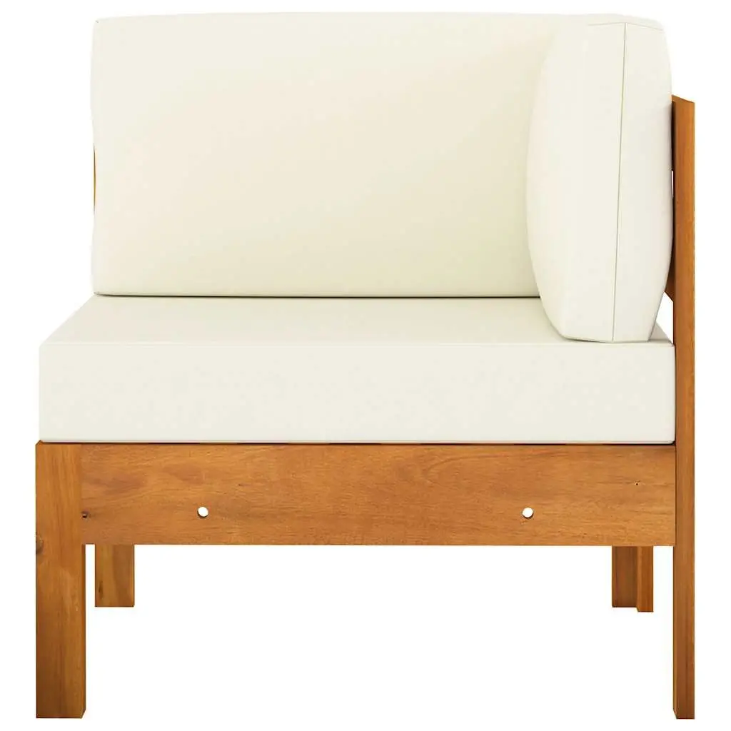 5 Piece Outdoor Garden Lounge Set with Cushions Acacia Wood Patio Furniture