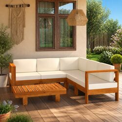 Compact 6-Piece Garden Lounge Set for Outdoor Relaxation