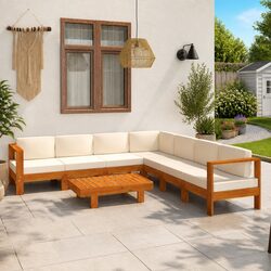 Create Comfort with 8 Piece Garden Lounge Set
