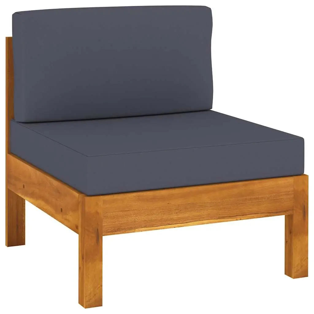 Garden Lounge Set 6 Piece Outdoor Furniture Acacia Wood Patio Sofa with Cushions