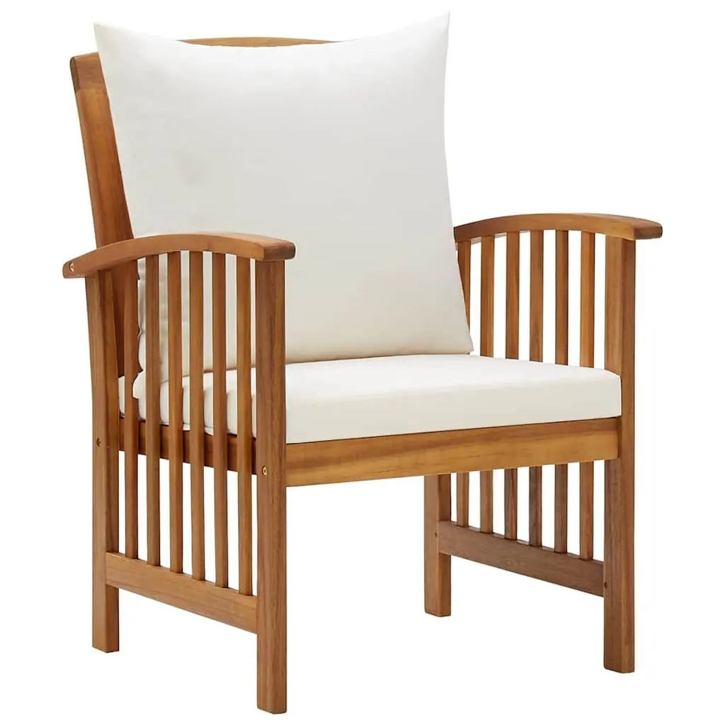 5 Piece Outdoor Garden Lounge Set with Cushions Solid Wood Patio Furniture