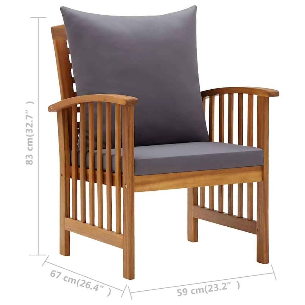 Garden Lounge Set 5 Piece Outdoor Furniture Patio Sofa Chair Table Cushions