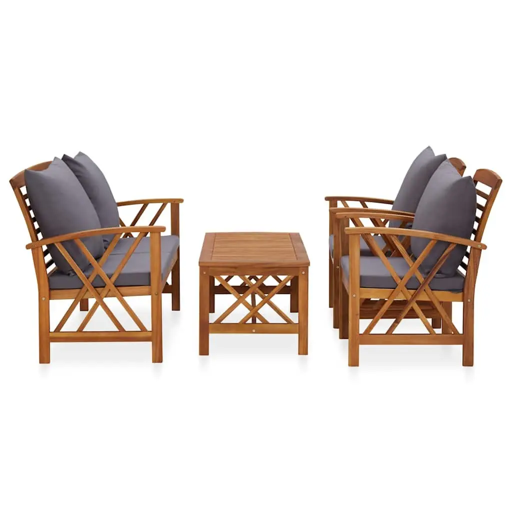 Garden Lounge Set 4 Piece Outdoor Furniture Patio Seating with Cushions