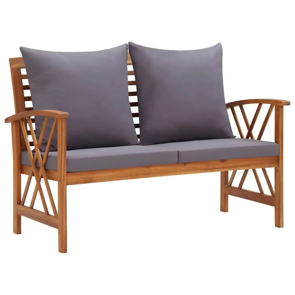 Garden Lounge Set 3 Piece Outdoor Furniture Patio Bench Coffee Table Grey