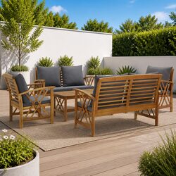 5 Piece Garden Lounge Set: Compact and Durable