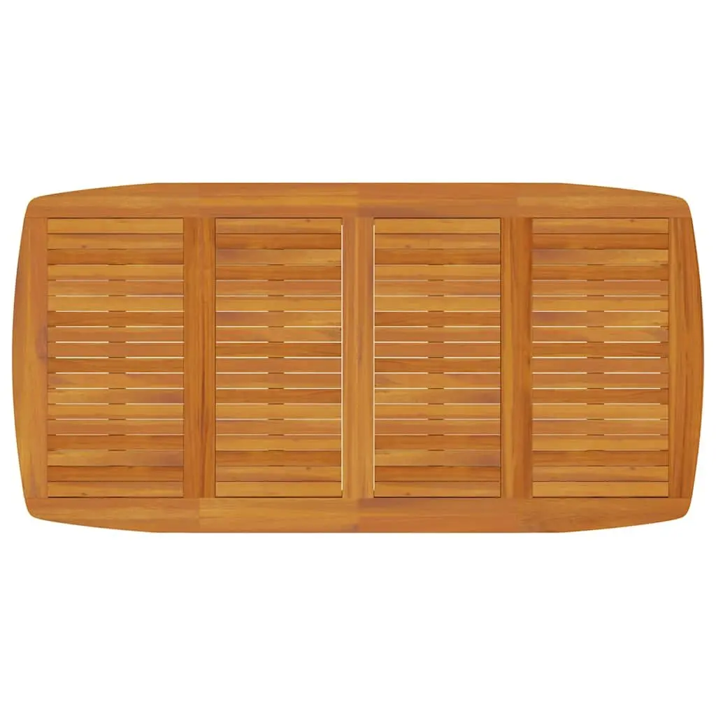 9 Piece Garden Dining Set Solid Acacia Wood Outdoor Patio Table Chairs Brown