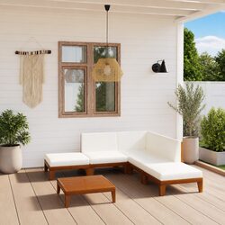 Garden Lounge Set 7 Piece Outdoor Furniture with Cushions Solid Wood Patio