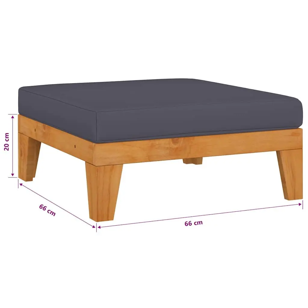 Garden Lounge Set 4 Piece Outdoor Furniture with Cushions Solid Wood Grey
