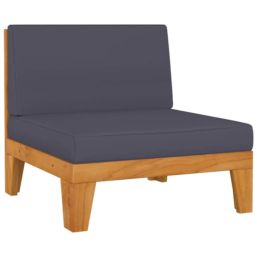 Garden Lounge Set 4 Piece Outdoor Furniture with Cushions Solid Wood Grey