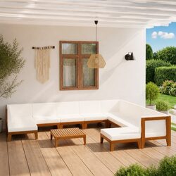 Compact 11 Piece Garden Lounge Set with Table