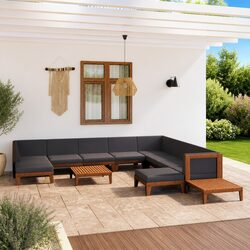 Concise and Comfortable 12 Piece Garden Lounge Set