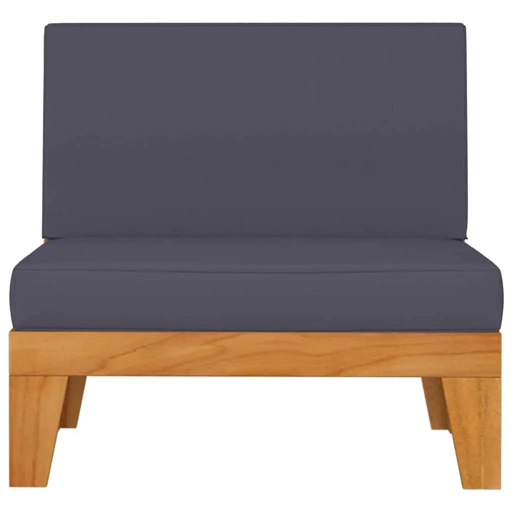 Garden Lounge Set 12 Piece Outdoor Furniture with Cushions Solid Wood Grey