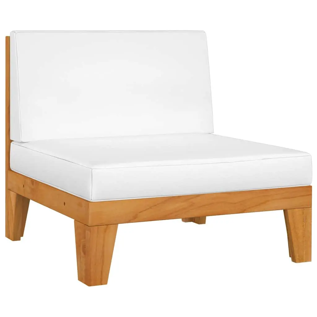 Garden Lounge Set 7 Piece Outdoor Furniture with Cushions Acacia Wood White